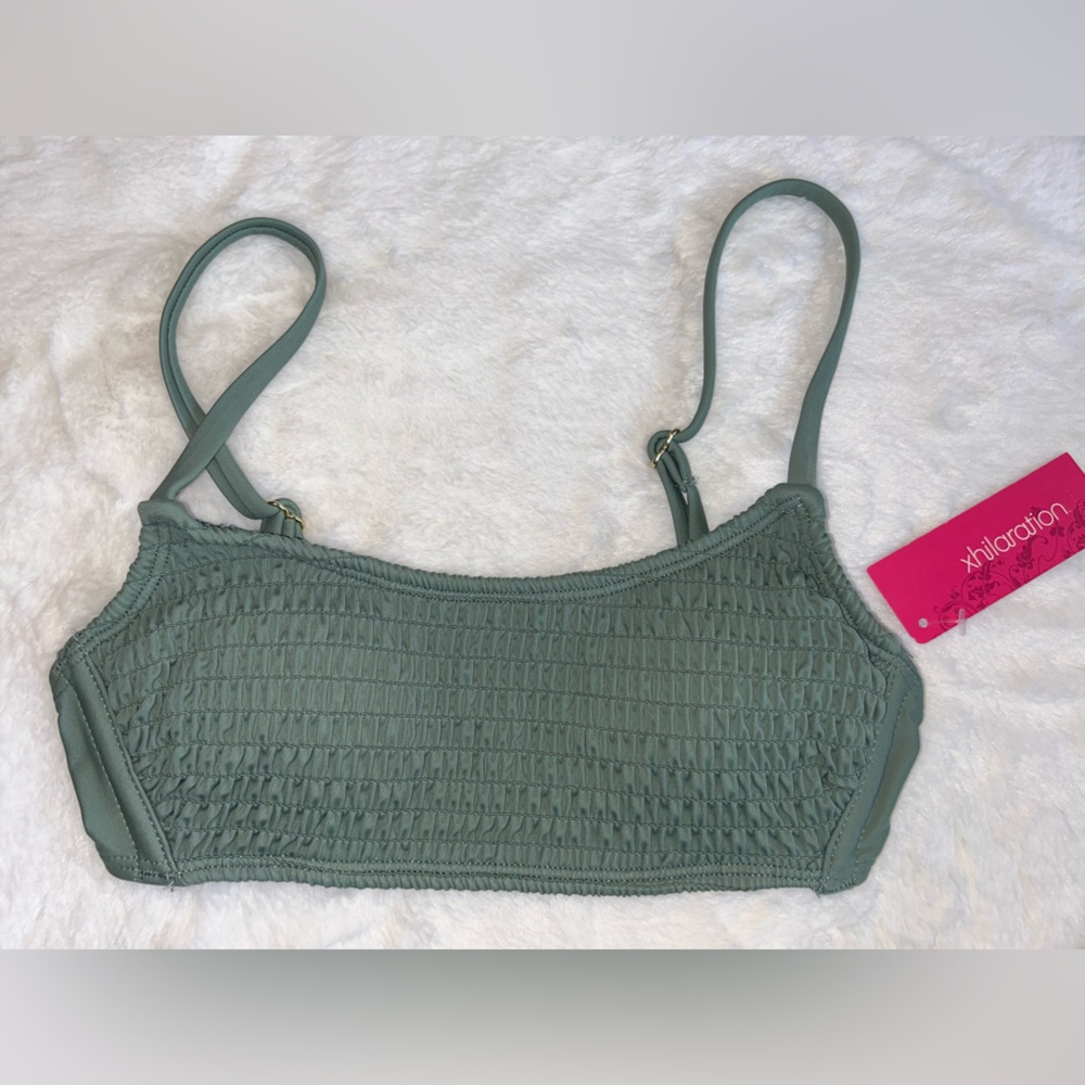 NWT Target Xhilaration Sage Green Bikini Top Juniors XS(0-2)